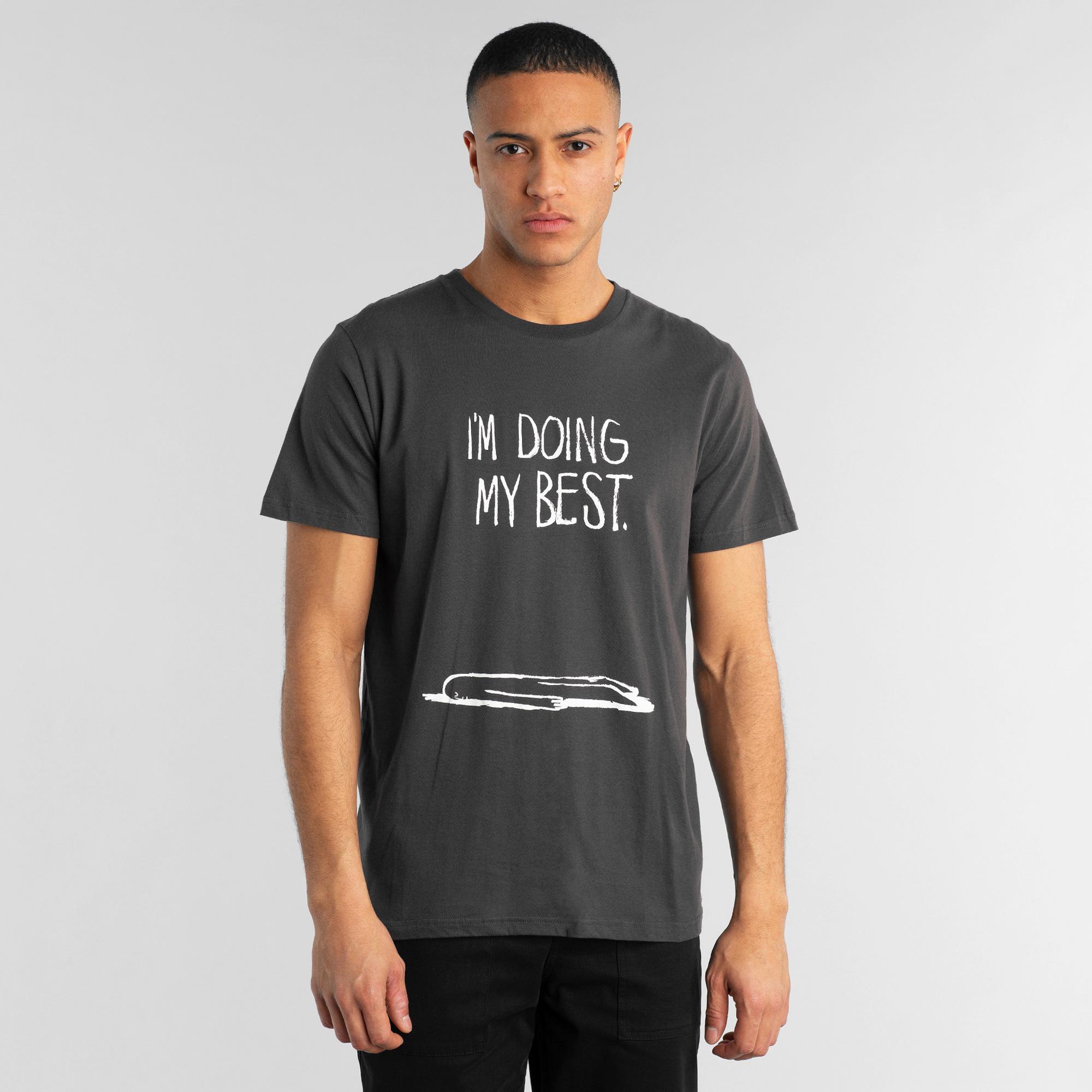 Dedicated Stockholm Doing My Best T-Shirt Bio Baumwolle Shirt grau